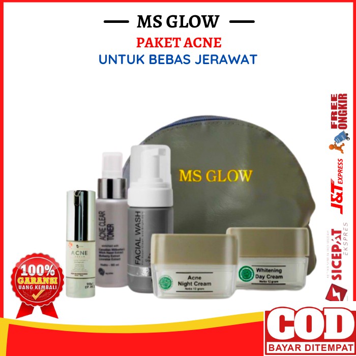 Ms glow acne series skincare kecantikan untuk perawatan wajah
