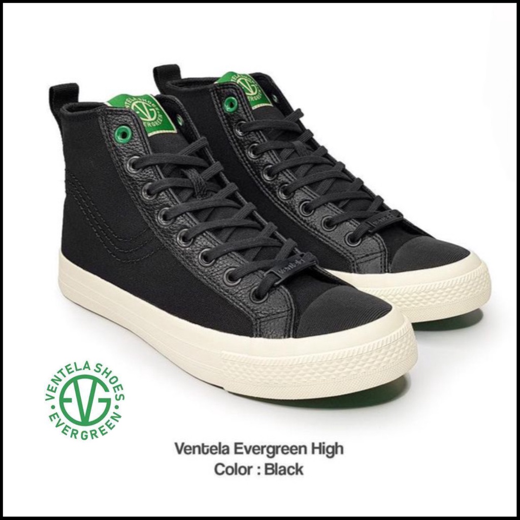 VENTELA SHOES - Evergreen High Black [SIAP KIRIM]