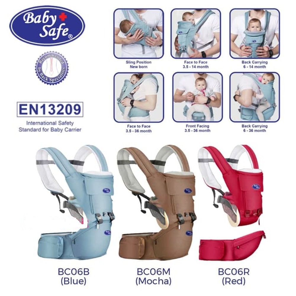 original babysafe / baby safe hipseat carrier new born to toddler / gendongan bayi &amp; anak bc06&amp;bc08