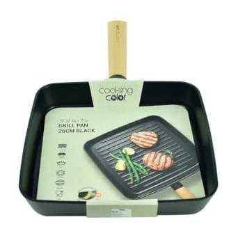 

Cooking Color 26 Cm Kenzo Wajan Panggang - Hitam Shineestore35