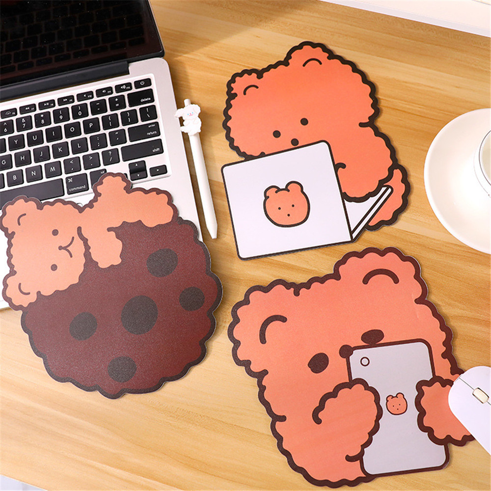 【TERSEDIA &amp; COD】Mouse Pads Komputer berbentuk Beruang yang lucu