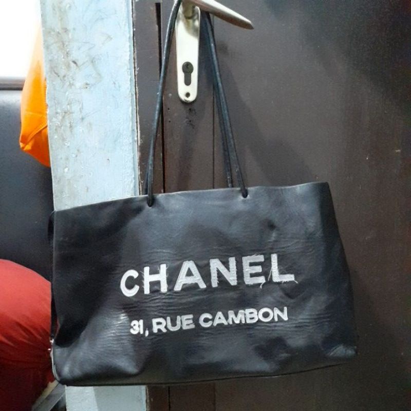 Tas ala Chanel hitam tote bag