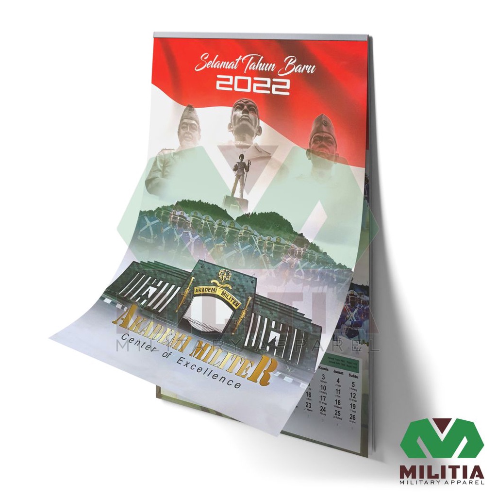 Kalender Dinding AKMIL Akademi Militer 2022 ARMY TNI