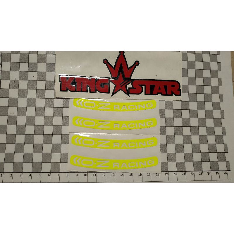 stiker cutting velg oz racing hijau stabilo universal