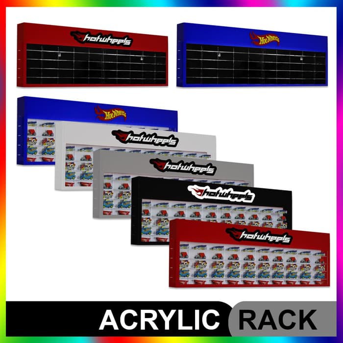 Promo Rak Akrilik Hotwheels Header Edition Isi 50 Landscape terlaris aneka warna
