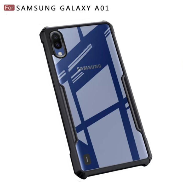 Case Samsung Galaxy A01 Hardcase Shockproof Transparant Case Samsung A01
