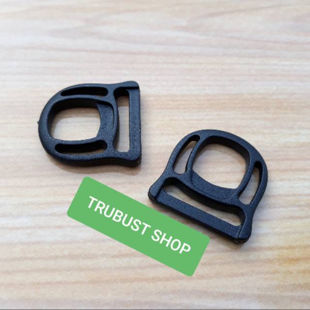 Ring D plastik pp 2,5cm hitam buckle tas jual ecer per 1pc aksesoris tas murah