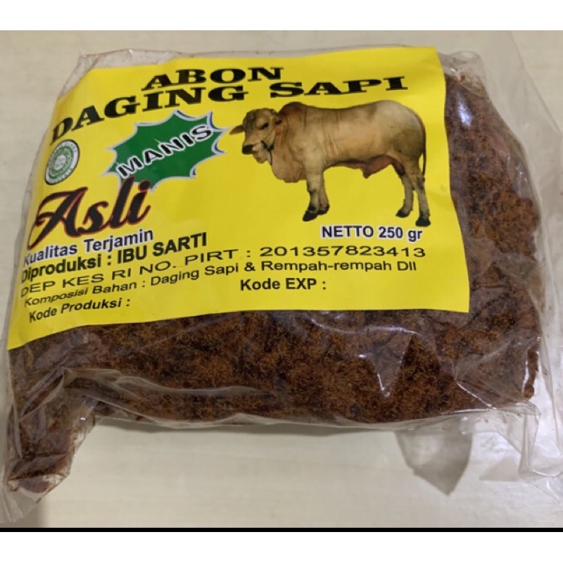 

Abon Daging Sapi Asli Rasa Manis Bu Sarti Khas Surabaya (Rasa Manis)