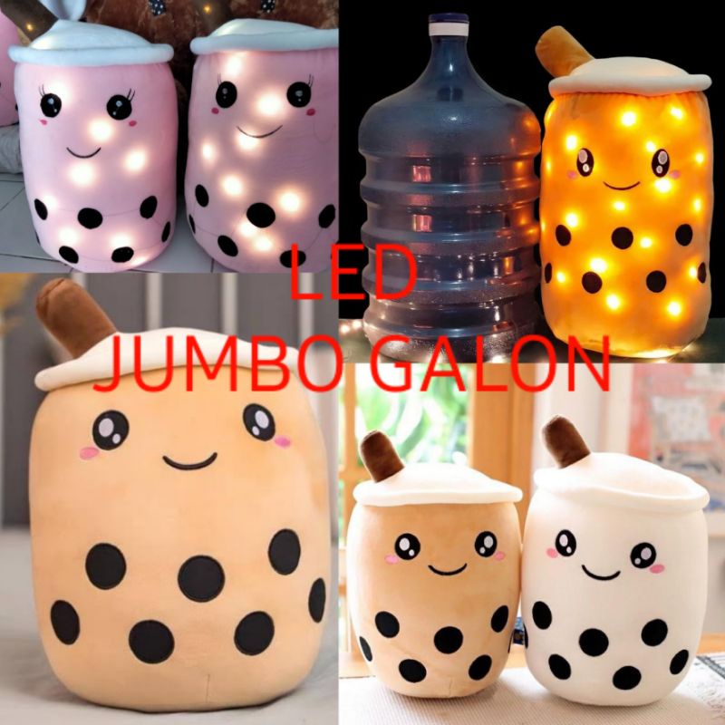 Boneka Boba LED Jumbo Lembut Halus Full Bordir/ Boba LED Jumbo Galon Premium Lembut Halus