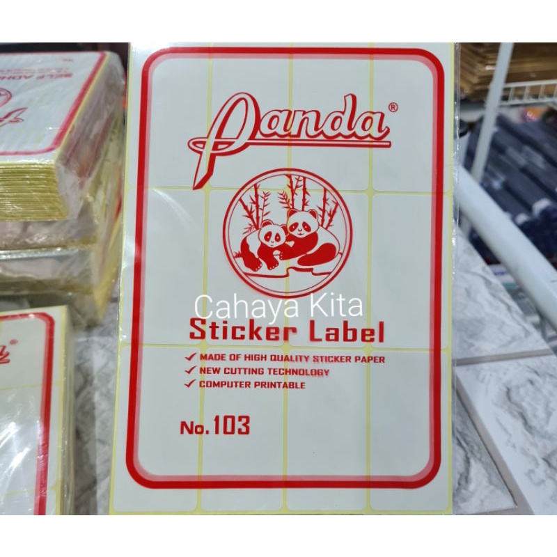 

Sticker Label Panda