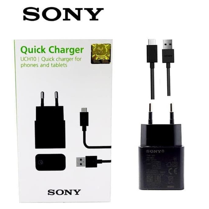 Casan Sony Xperia Fast Charging 1.8A Original OEM. Charger Sony OEM