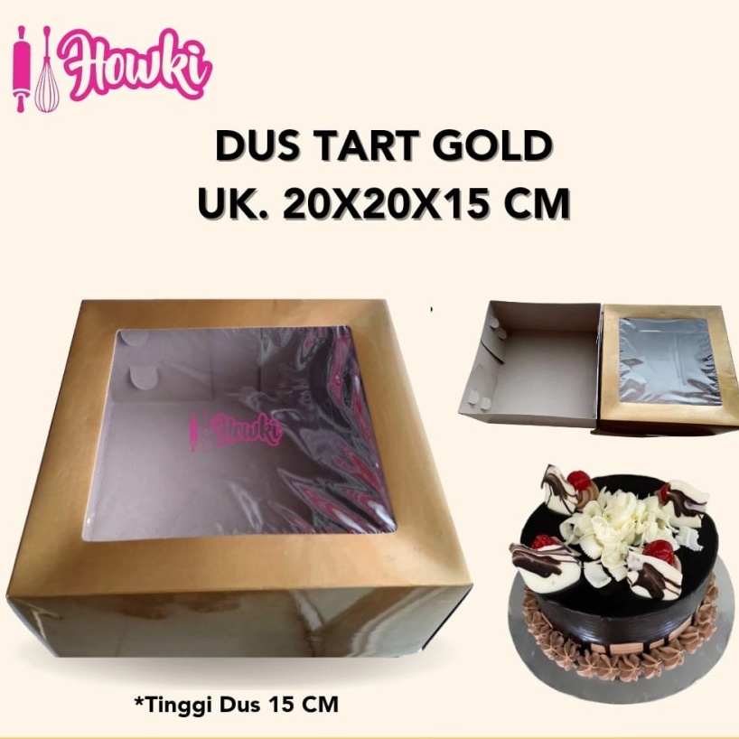 

Dus Tart Gold 20x20x15cm (10pcs)