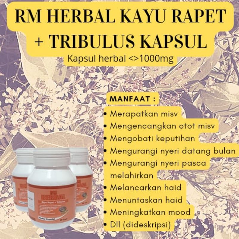 RM HERBAL KAPSUL KAYU RAPET + TRIBULUS || KAPSUL TRIBULUS OBAT HERBAL WANITA