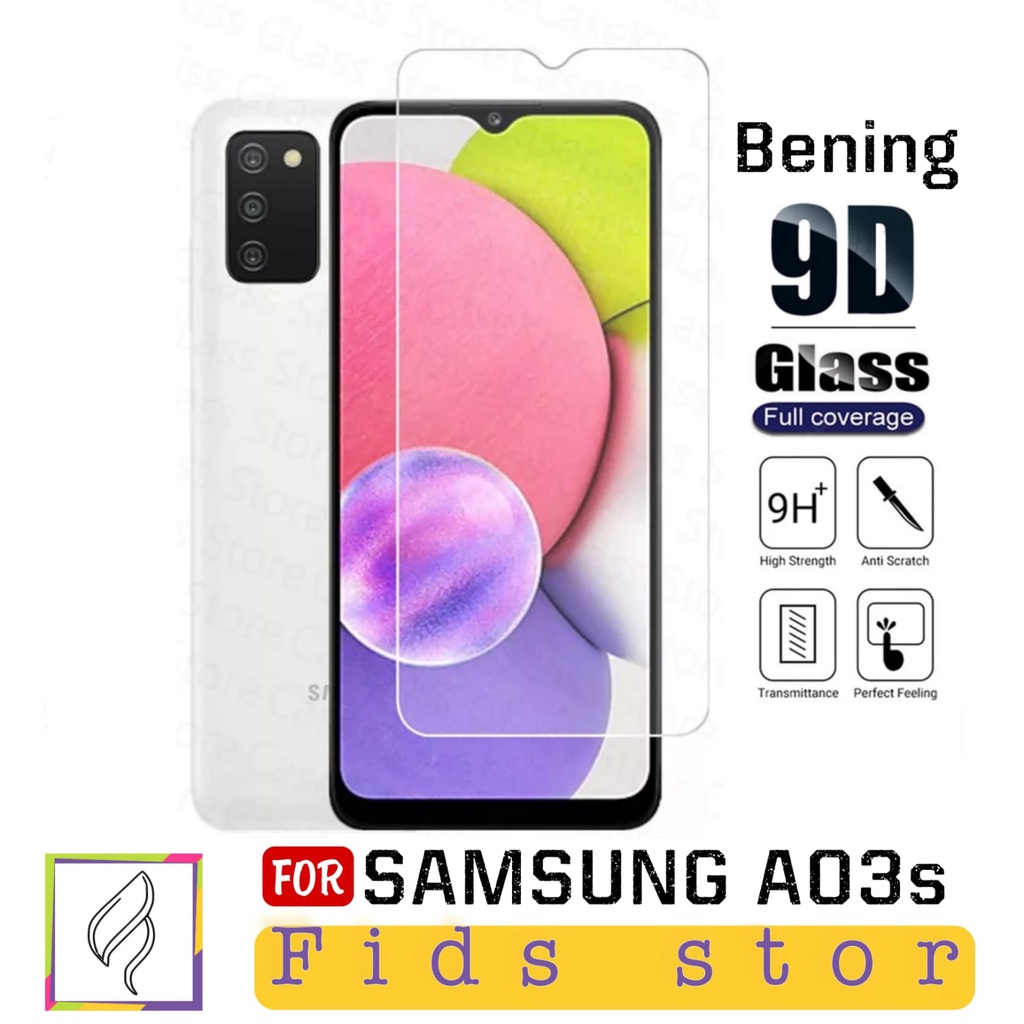 PROMO Tempered Glass SAMSUNG A03s Full Layar List Hitam&amp;Bening Screen Guard Protector Antigores Kaca