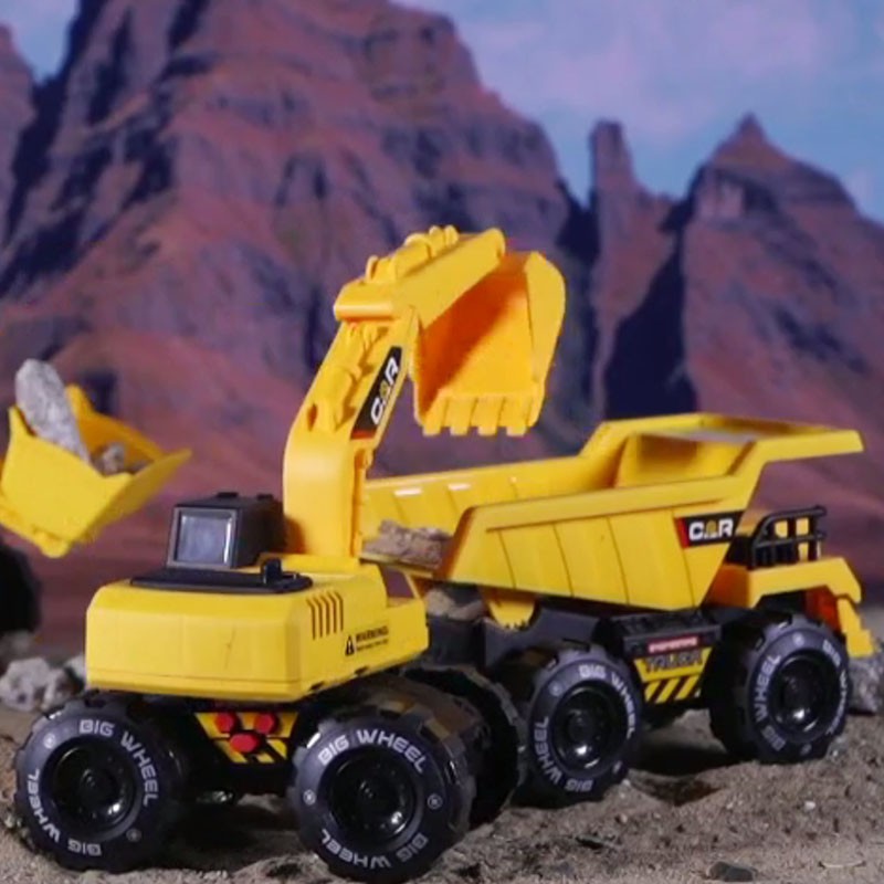 Children Truck Toy Set Construction Vehicles Excavator Truck Bulldozer Toy with Sound and Light