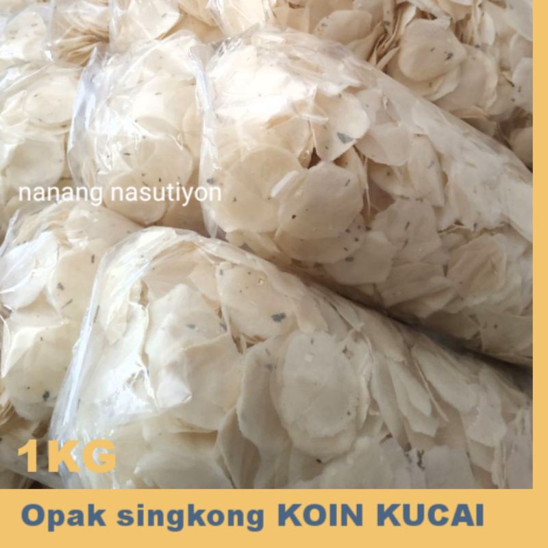 

Piscoklegit_ Keripik Opak Singkong Getuk Koin Kucai Mentah Wonosobo Renyah Tipis Siap Goreng 1Kg