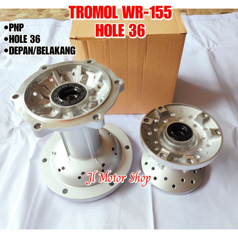 TROMOL DEPAN BELAKANG YAMAHA WR155 WR 155 LUBANG 36 - TROMOL SET WR 155 WR155 HOLE 36