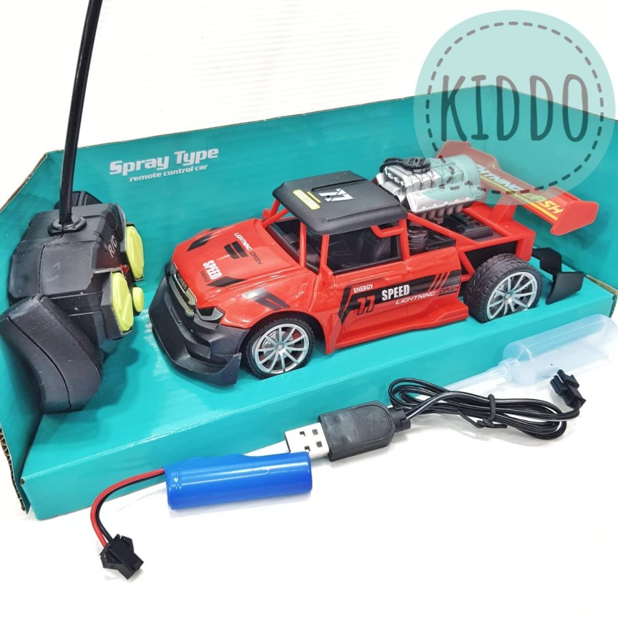 RC monster truck jeep spray racing - berasap - BW