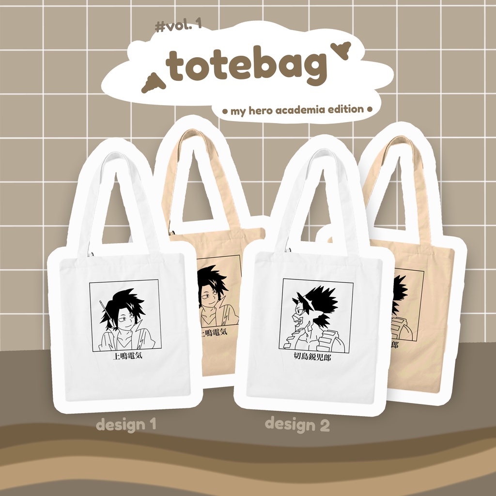 Kirishima Denki Matching Tote Bag BNHA Merch Boku No Hero Academia My Hero Academia
