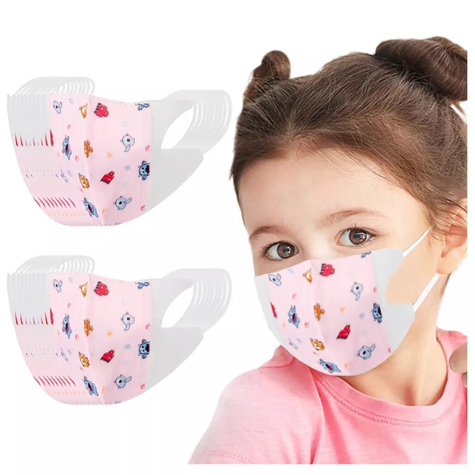 Masker Anak Duckbill Isi 20 pcs 3ply Disposible Kids Earloop Motif Lucu Unisex Masker Anak