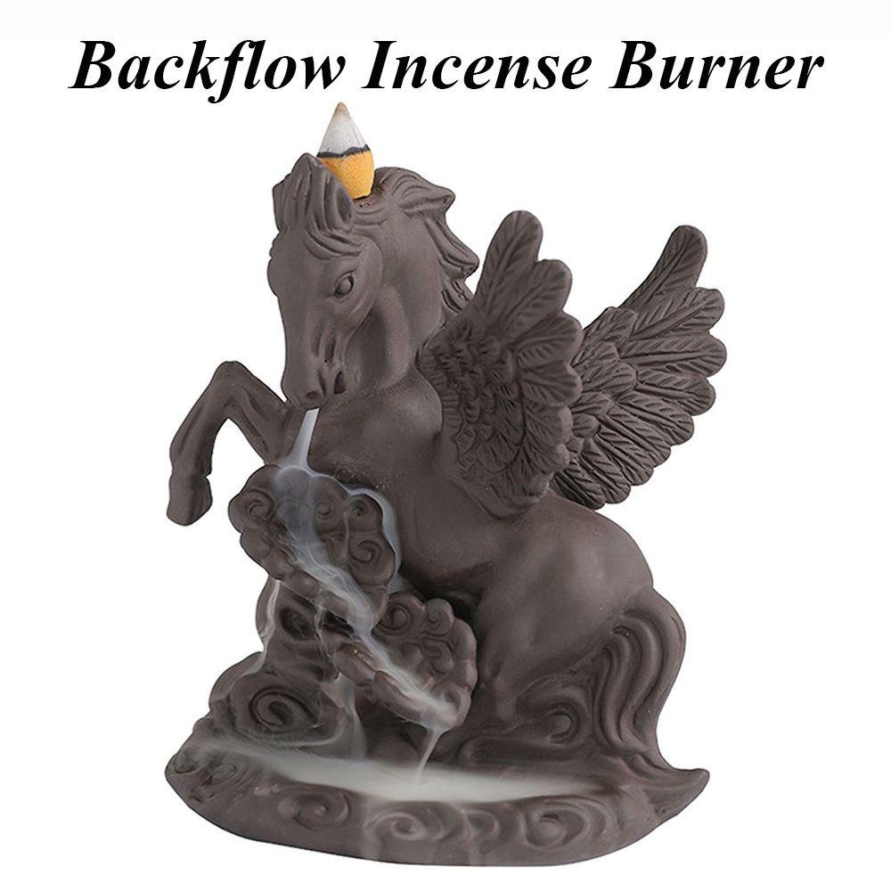 Solighter Incense Burner Keramik Meditasi Kreatif Arus Balik Incense Burner