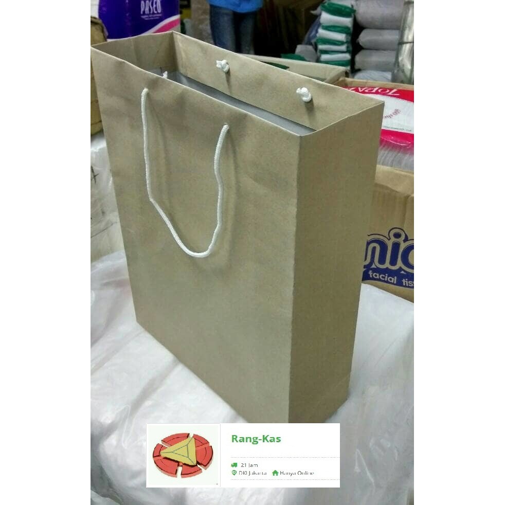 

Paper bag " COKLAT " Polos buku karton doff