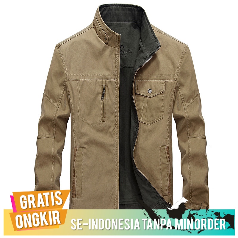 Jaket Pria Import Original Jaket Pria  Orang Jaket Katun Bisnis Kasual Berri kerah Jaket 8875