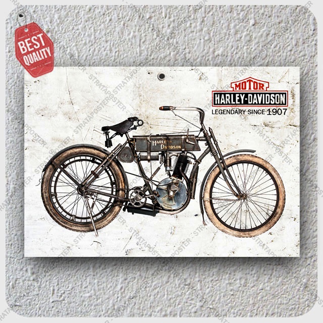 Poster Motor Klasik Harley Davidson Dekorasi Hiasan dinding Poster Otomotif 203088STA