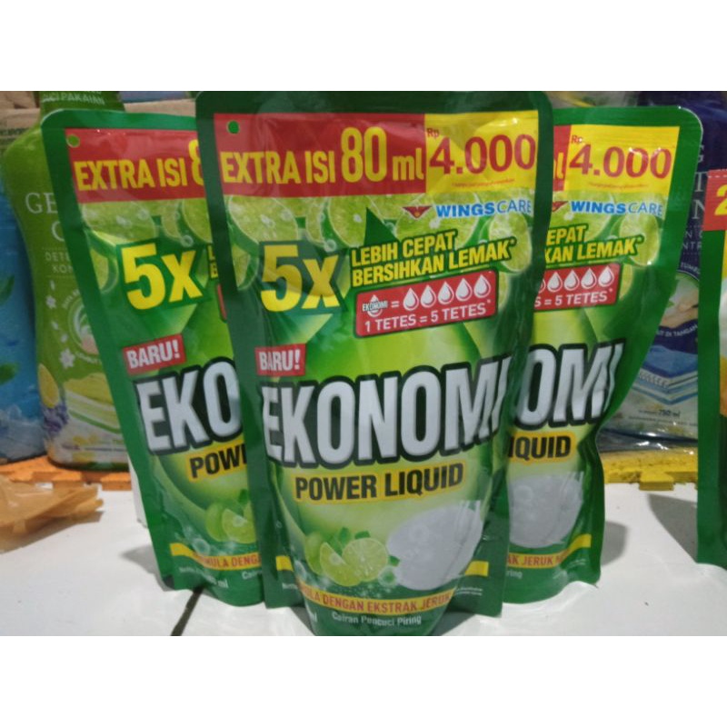 ekonomi power Liquid sabun cuci piring jeruk nipis 210+80ml kemasan 4000an