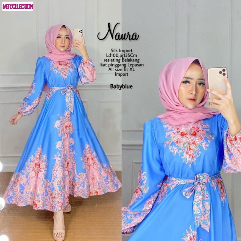 GAMIS NAURA BY MJ COLLECTION COCOK DIPAKAI KE KONDANGAN ATAU ARISAN BEST BANGET