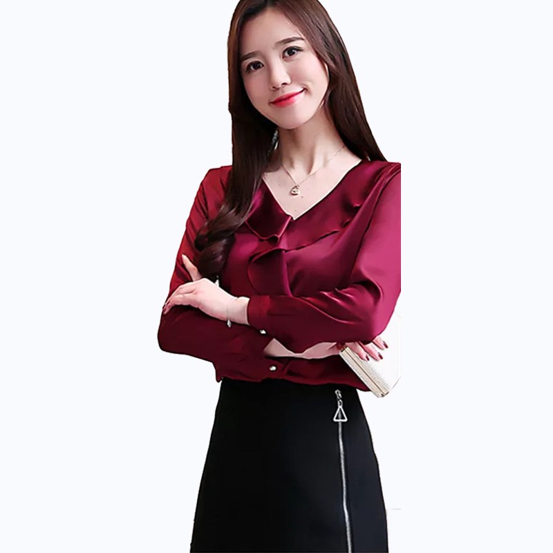 Blouse Lengan panjang Wanita Gaya Korea variasi rampel Model Terbaru - XSHOP Haneul