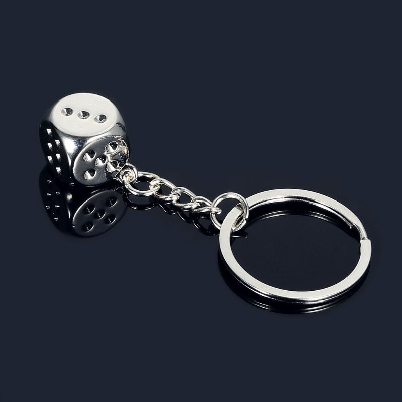SIY  Lucky Dice Metal keychain Jewelry Gifts for Boyfriend Husband Dad