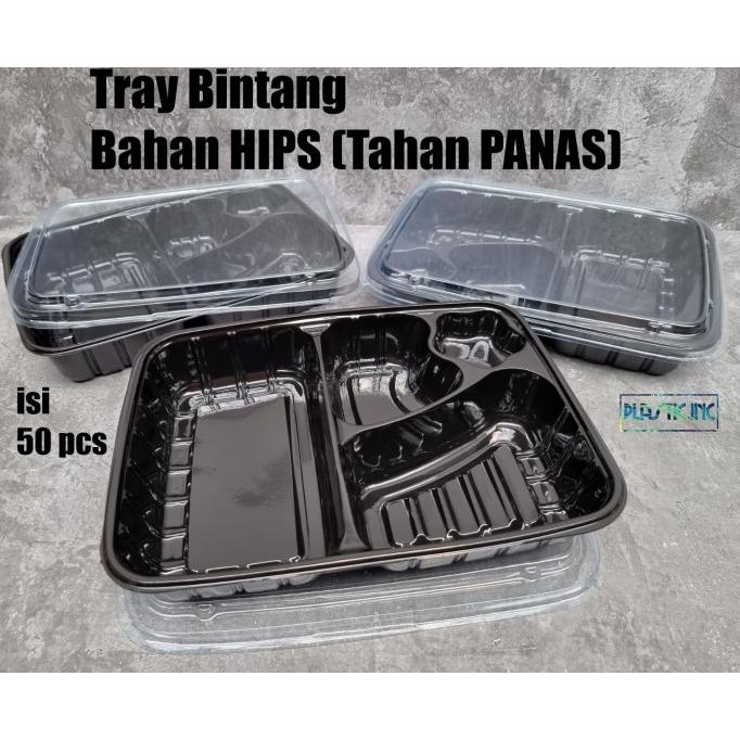 Mika Bento 4 Sekat/Tray Sekat 4 Bintang /Tray Sekat 4 Bintang TEBAL