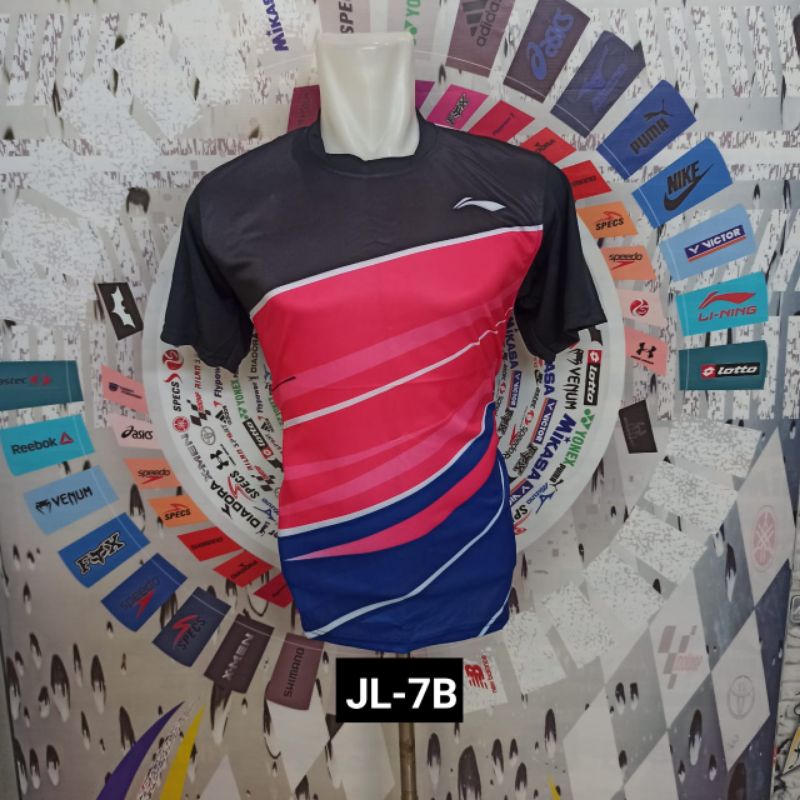 Jersey badminton lining kaos bulutangkis baju celana olahraga pria murah short sleeve short pants