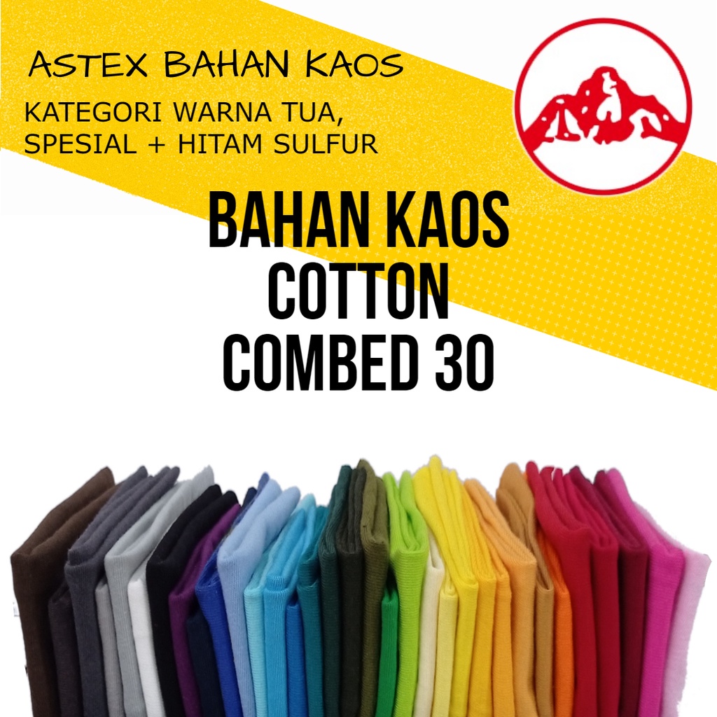 Kain Cotton Combed Premium 30s Per 1 KG Warna Tua dan Spesial |Bahan Kain Kaos Katun