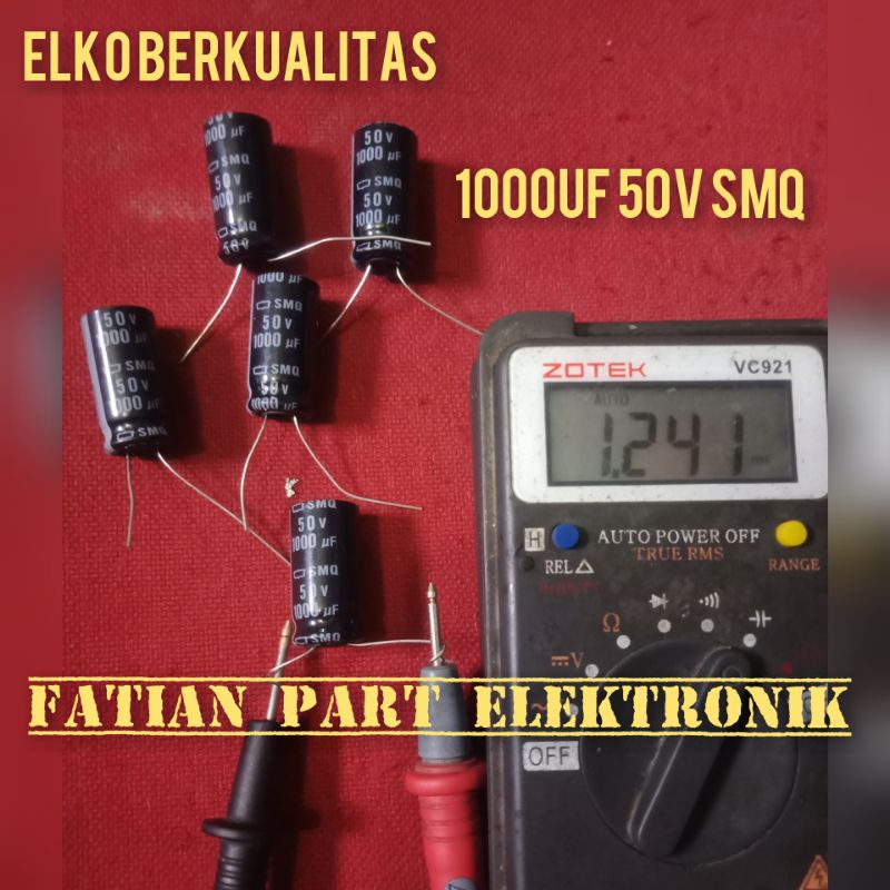 Kapasitor / Elco / Elko 1000uf 50v / elko bagus / elko berkualitas / elko original SMQ