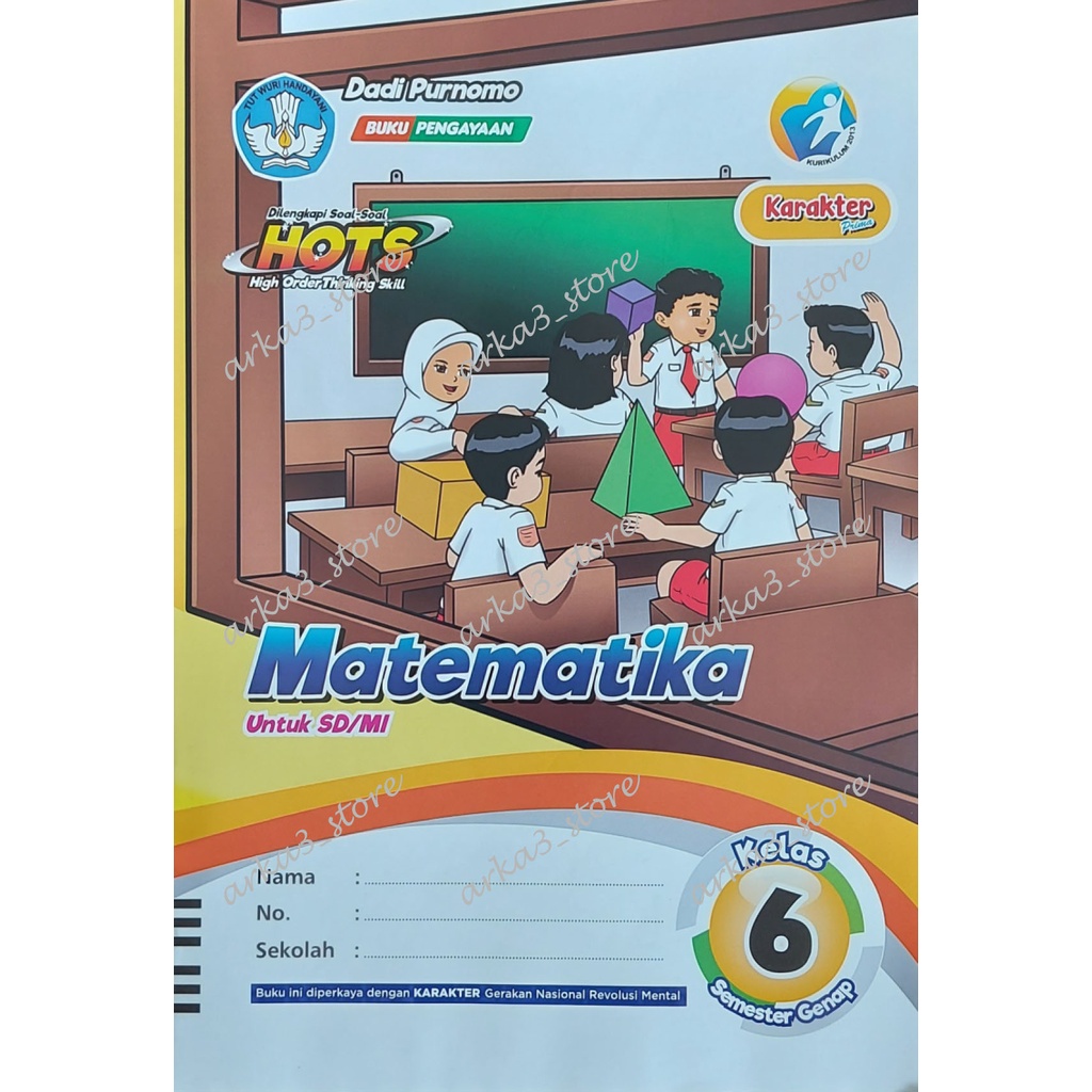 LKS Matematika Kls 6 K13 SD/MI – Karakter Prima Semester 2