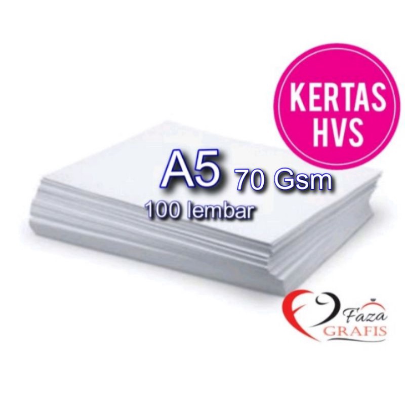 Jual Kertas Hvs A5 70gsm Isi 100 Lembar Shopee Indonesia