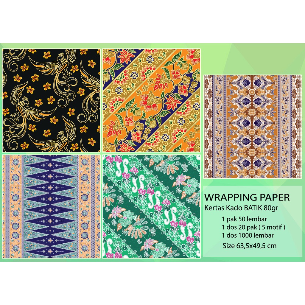  KERTAS  KADO KERTAS  KADO MOTIF BATIK KERTAS  BINGKISAN 