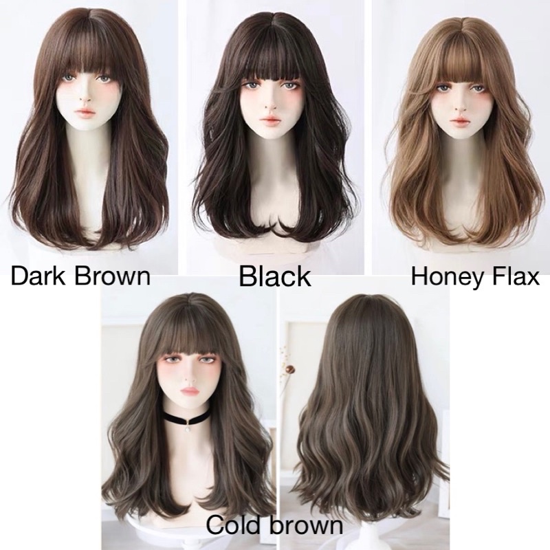 0304 full wig korean medium layer wave 52 cm