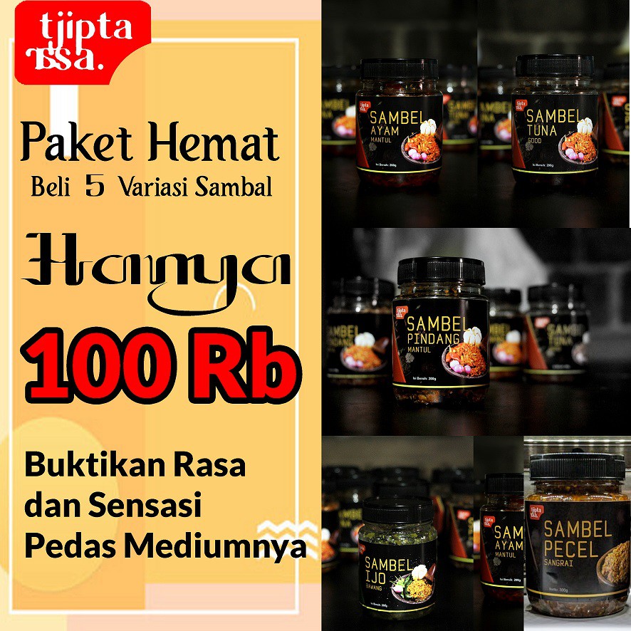 

PAKET HEMAT SAMBAL PINDANG TUNA IJO PECEL 1KG TJIPTA RASA