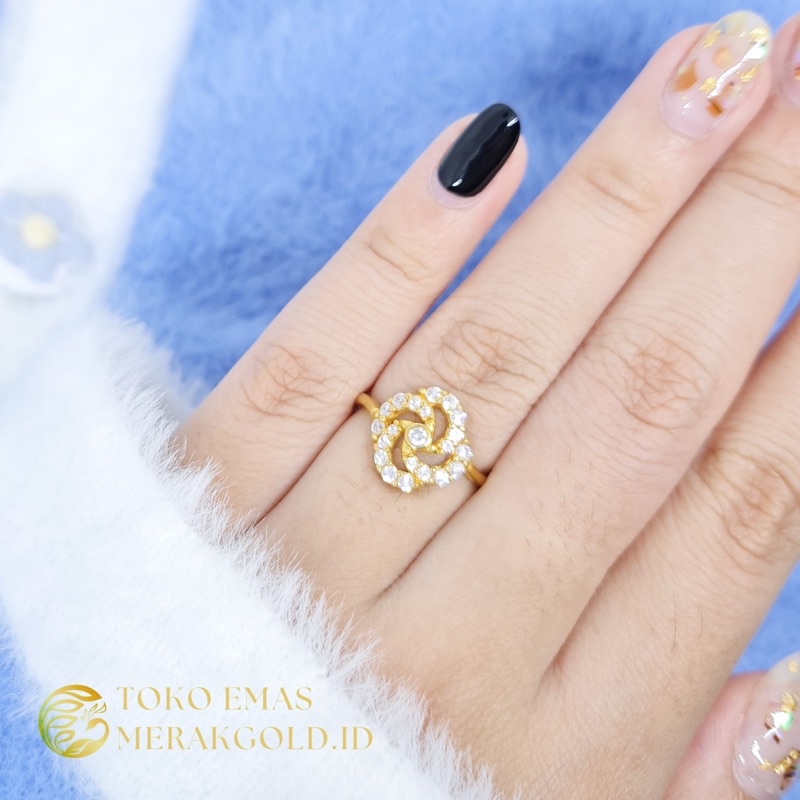 Cincin Emas Asli Dewasa dan Anak Cantik Kadar 375
