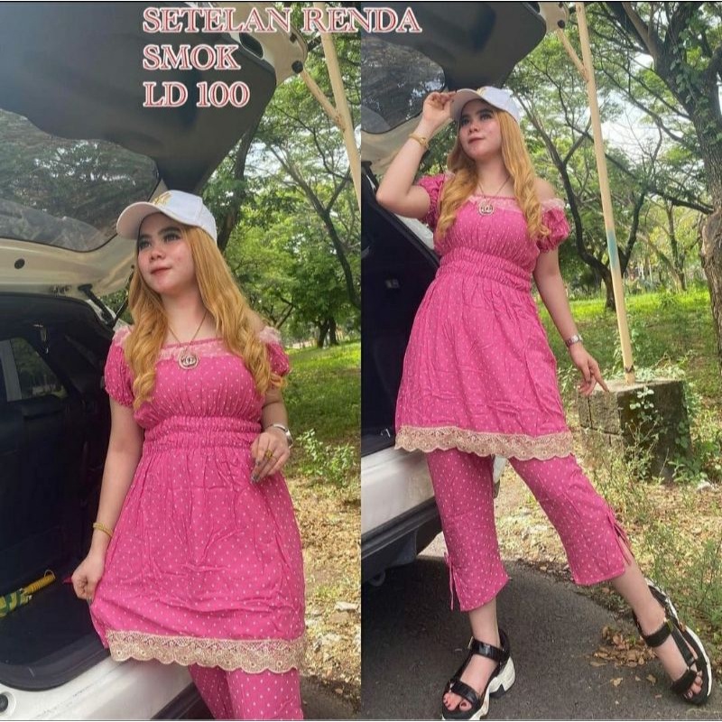 setelan smoke cantik lucu