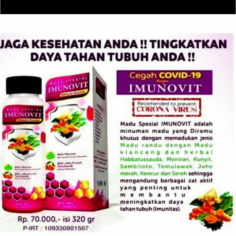 

MADU IMUN BOOSTER IMONUVIT