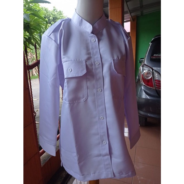 Baju PDH Wanita 2 Kantong Dada Sanghai / Baju ASN Wanita