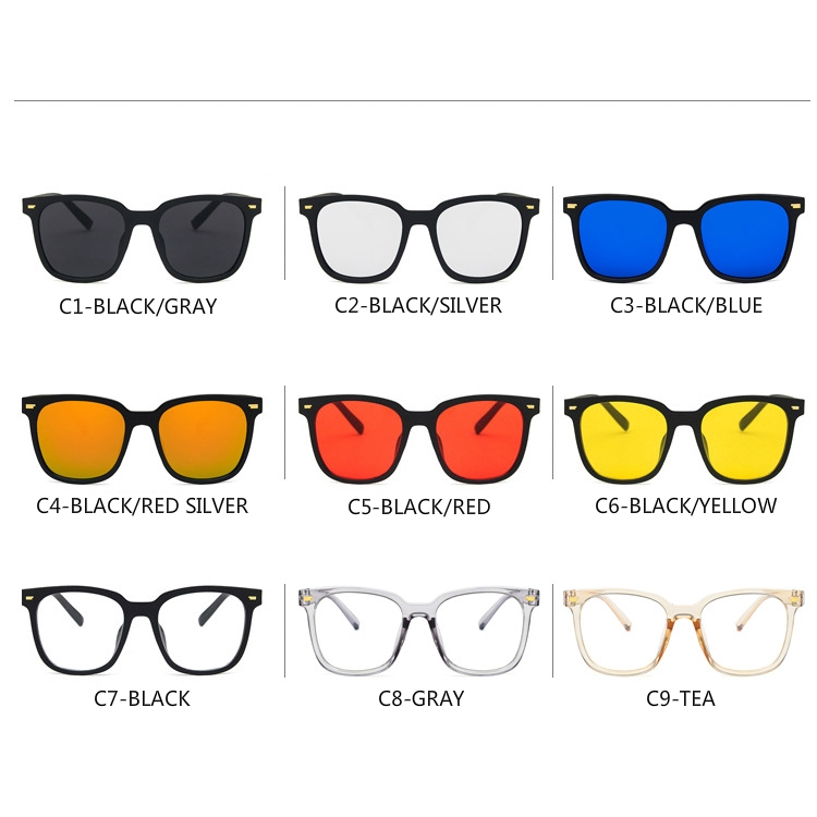 Fashion square European and American retro wild street shooting men and women sunglasses