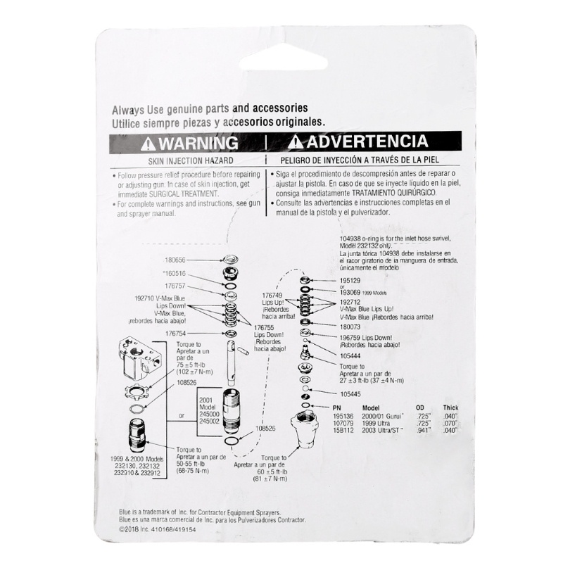Mary Set Alat Reparasi Pompa 244194 Alat Spay Gun Untuk Sprayer 390 395 490 495 595