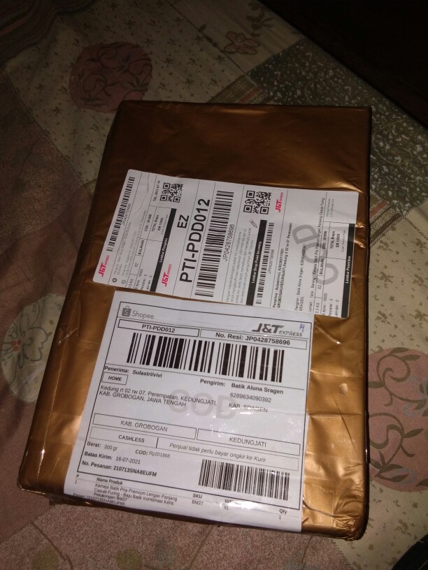 Kemeja Batik Pria Premium Lengan Panjang Casual Furing - Baju Batik Kombinasi Keris Pekalongan Bm27