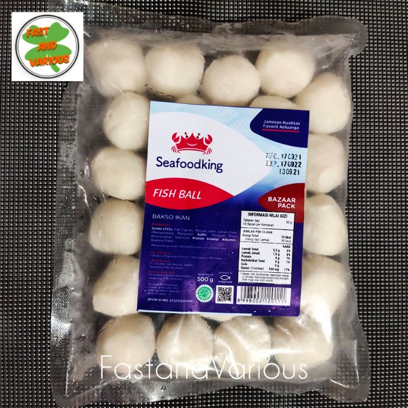 

Bakso Ikan Seafood King 500gr isi 25