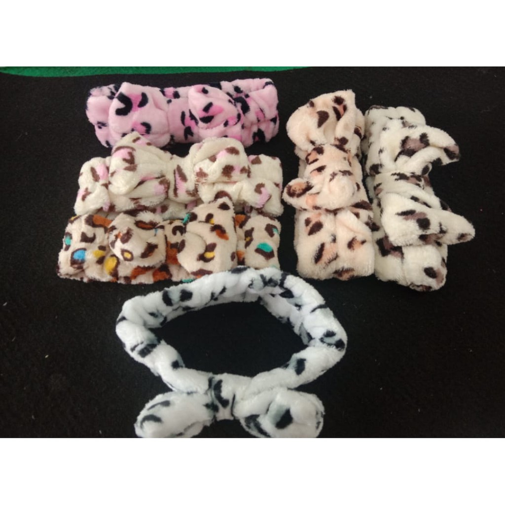 Bandana Handuk Pita Cuci Muka Korea Tokopelanginicer - Bando Pita - Bando Cibi Tebal Besar